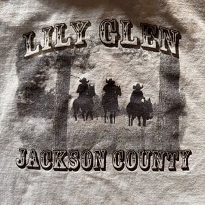 Vtg 2005 Jackson County Trail Ride T Shirt‎ XL Lily Glen Y2K Horses Cowboy Horse